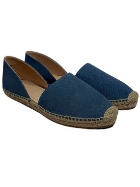 JIMMY CHOO Dreya Denim Jeans D'Orsay Espadrille Flats NWT $498